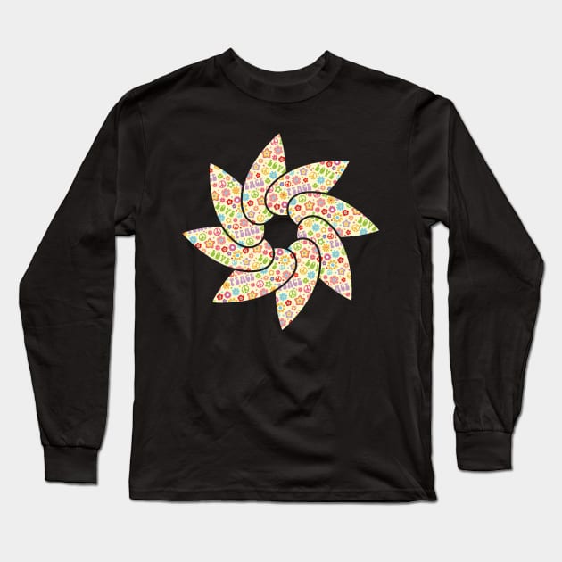 peace and love flower Long Sleeve T-Shirt by myouynis